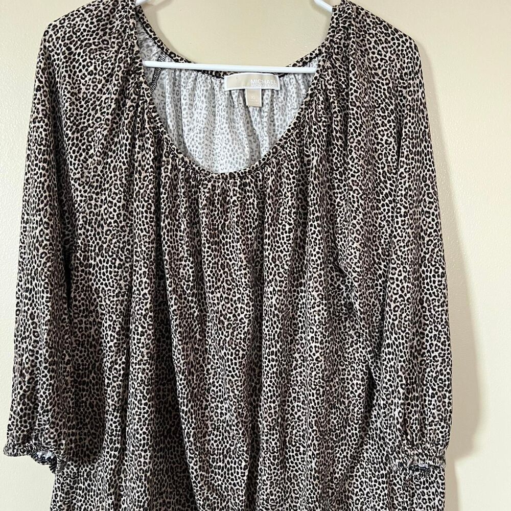 Michael by Michael Kors Women's XL Top in Animal Print